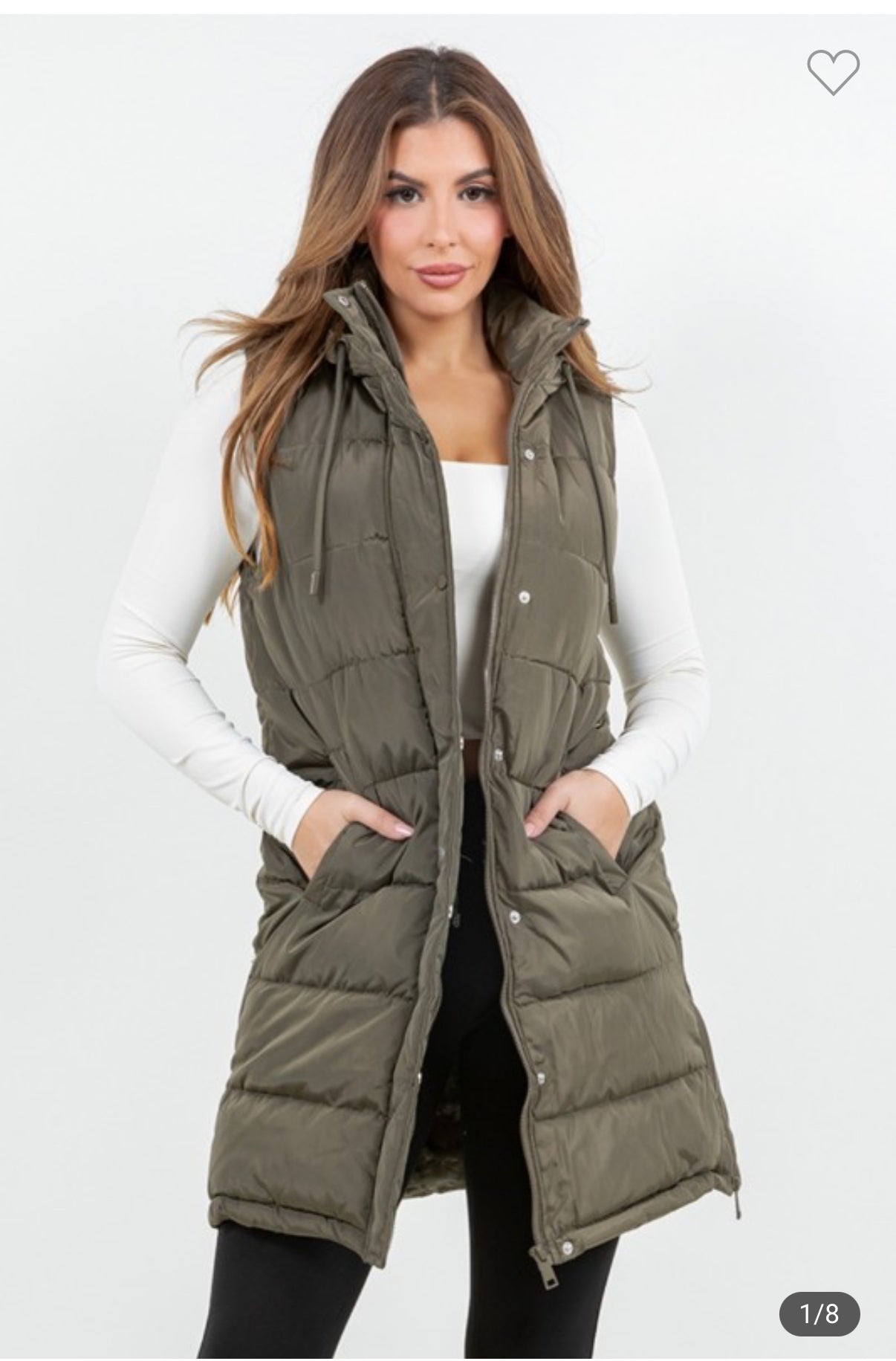 Polar Vest In Olive FINAL SALE