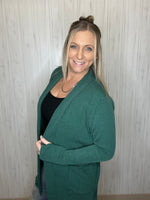Load image into Gallery viewer, Reese Cardigan In Hunter Green
