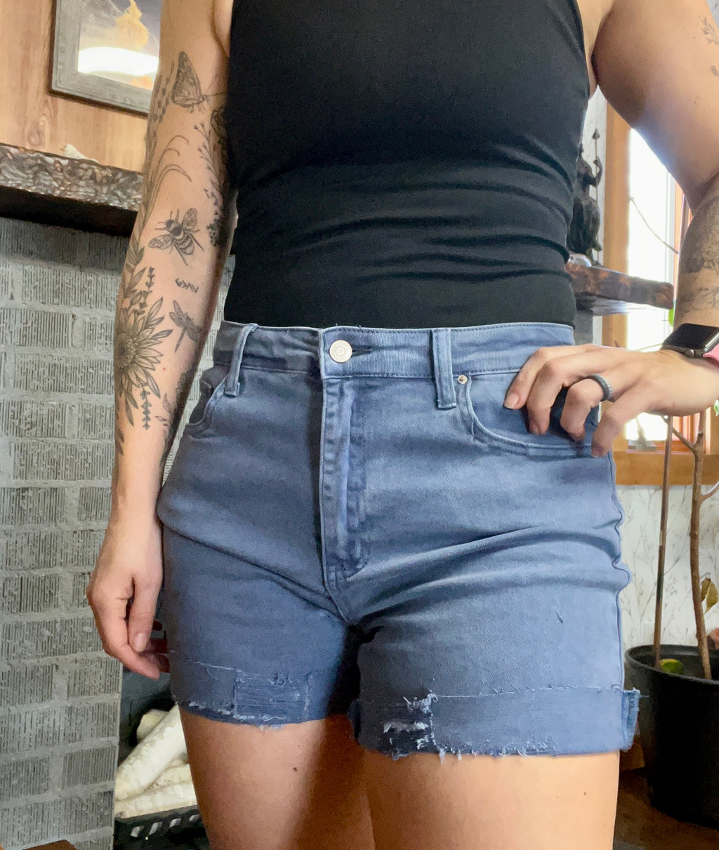 Collection Zenana Shorts In Blackberry FINAL SALE