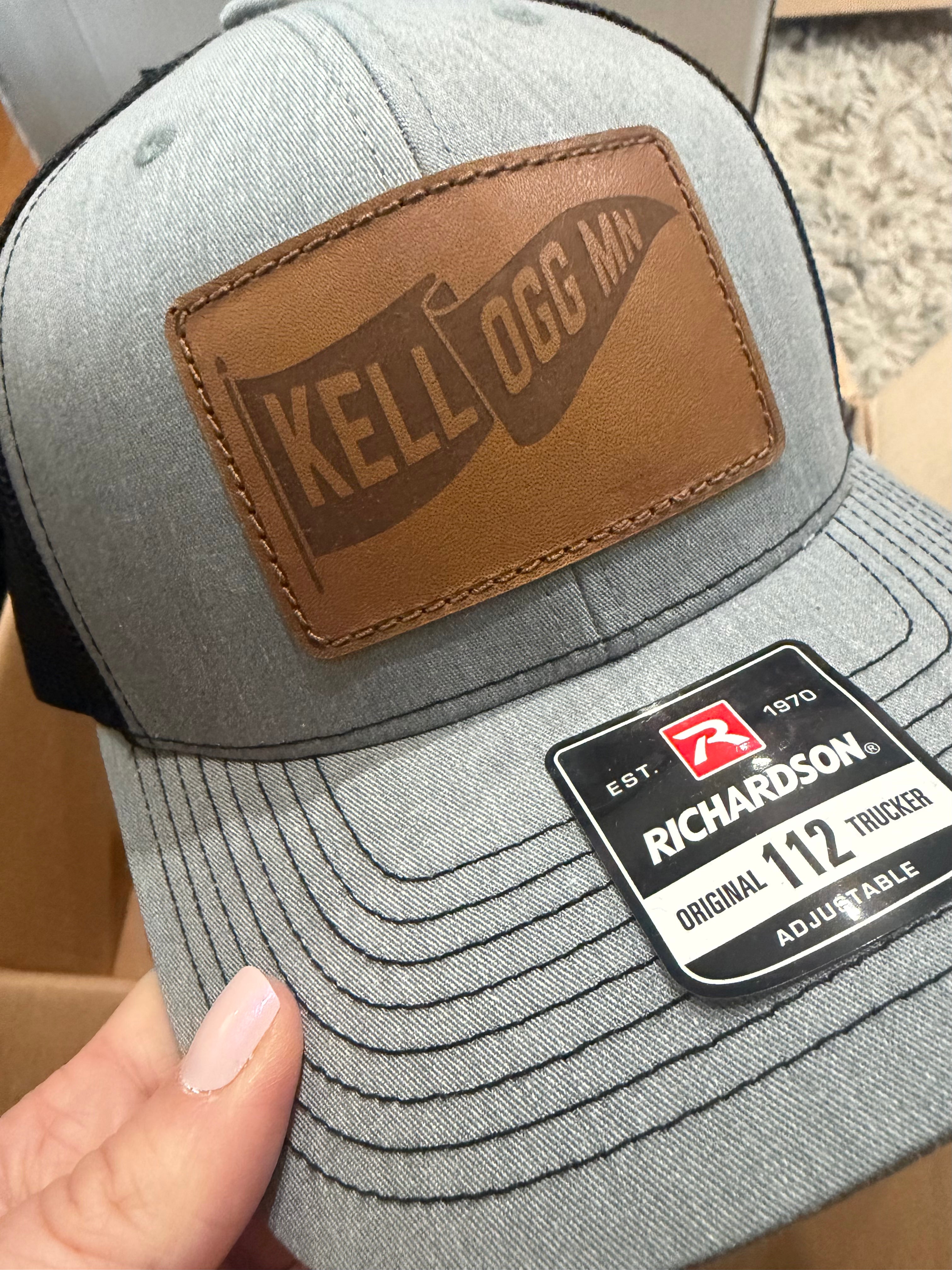 Discounted! Kellogg MN Snapback Leather Patch Hat