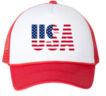 Load image into Gallery viewer, Red USA Trucker Hat
