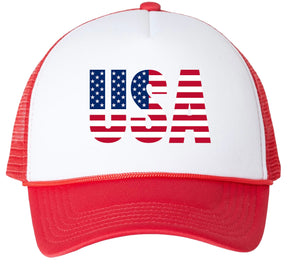 Red USA Trucker Hat
