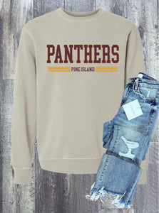 Pine Island Panthers Pullover in Pigment Cement