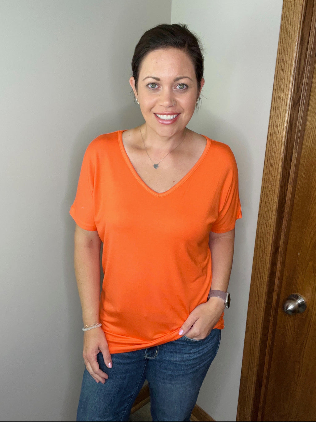 Chloe Cozy Tee in Orange