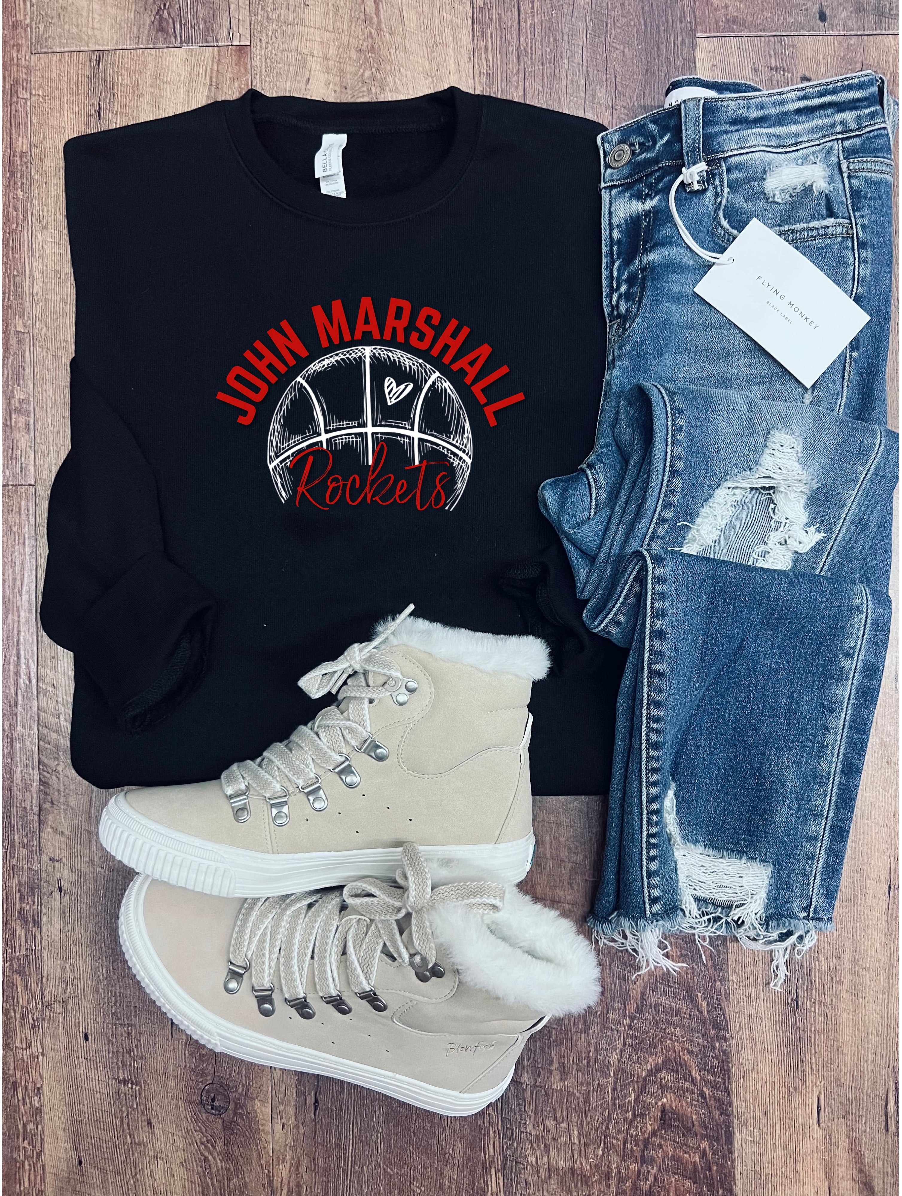 John Marshall Rockets Basketball Tee/Crew/Hoodie