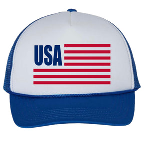 Royal Blue USA Trucker Hat