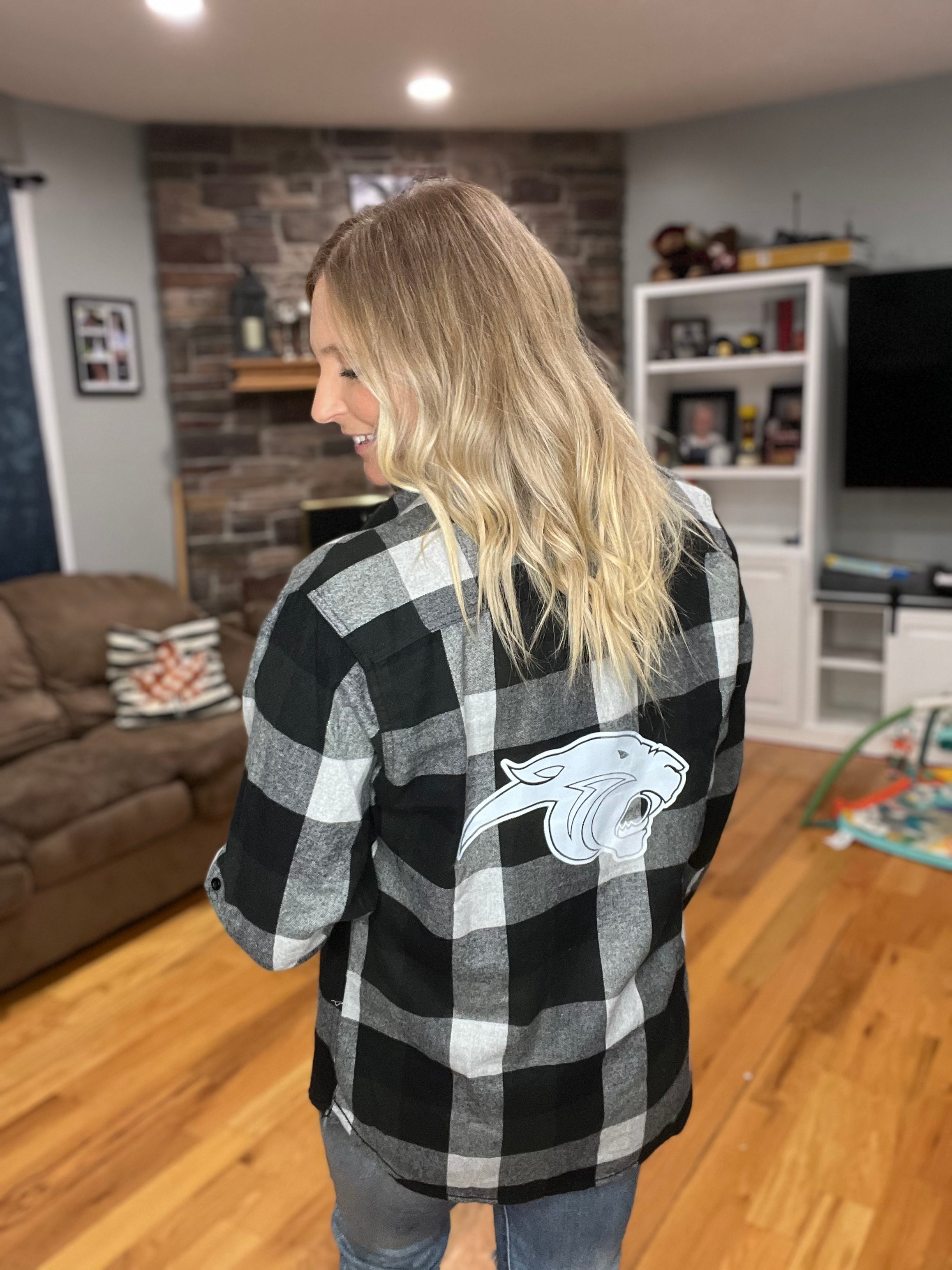 Panthers Classic Flannel in Black/Gray