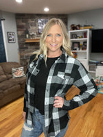 Load image into Gallery viewer, Panthers Classic Flannel in Black/Gray
