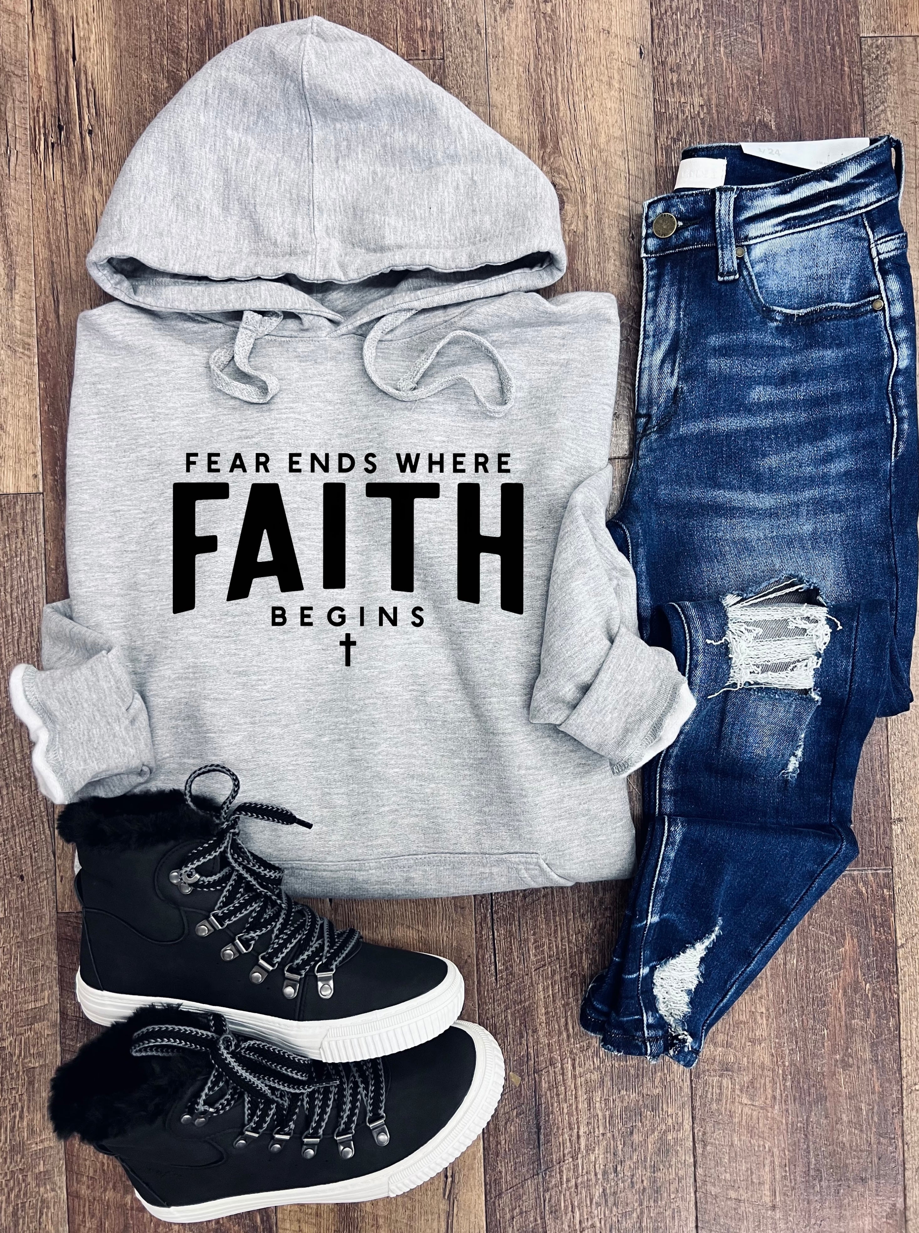 Fear Ends Where Faith Begins Hoodie