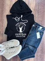 Load image into Gallery viewer, Hunting Season Widow's Club Hoodie/Crew/Tee in Black
