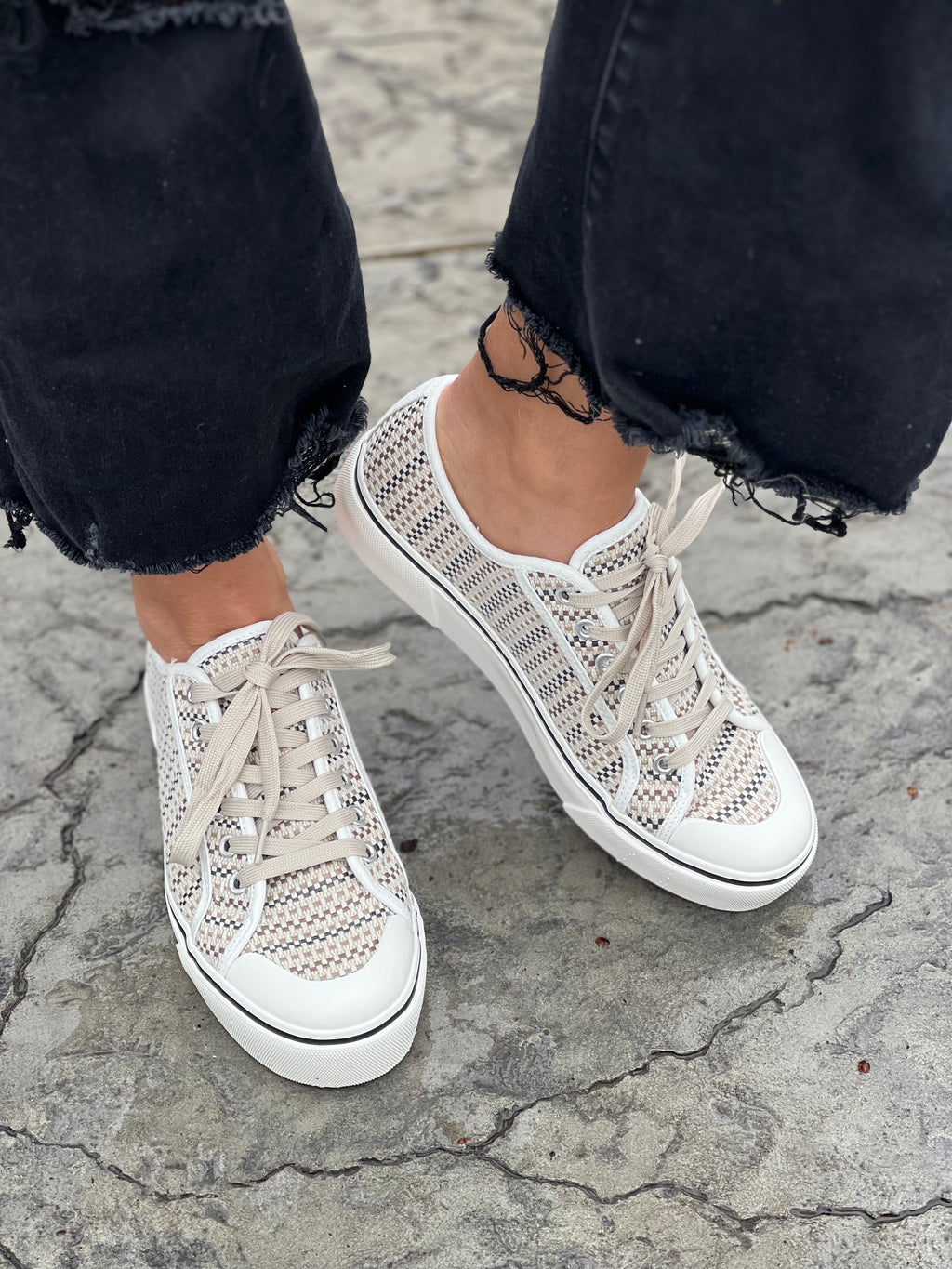 Corkys Waiting List Sneaker in Tan FINAL SALE