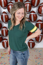 Load image into Gallery viewer, SALE! GameDay Tessa Short Sleeve Top - Green Bay
