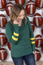 Load image into Gallery viewer, SALE! GameDay Larissa Long Sleeve Top - Green Bay

