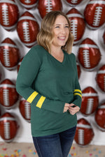 Load image into Gallery viewer, SALE! GameDay Larissa Long Sleeve Top - Green Bay
