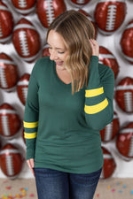 Load image into Gallery viewer, SALE! GameDay Larissa Long Sleeve Top - Green Bay
