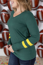 Load image into Gallery viewer, SALE! GameDay Larissa Long Sleeve Top - Green Bay
