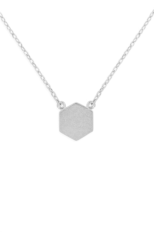 Hexagon Pendant Necklace
