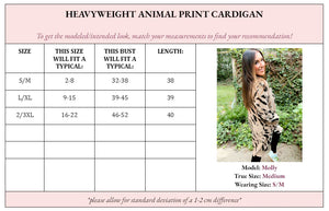 Harper Heavyweight Animal Print Cardigan