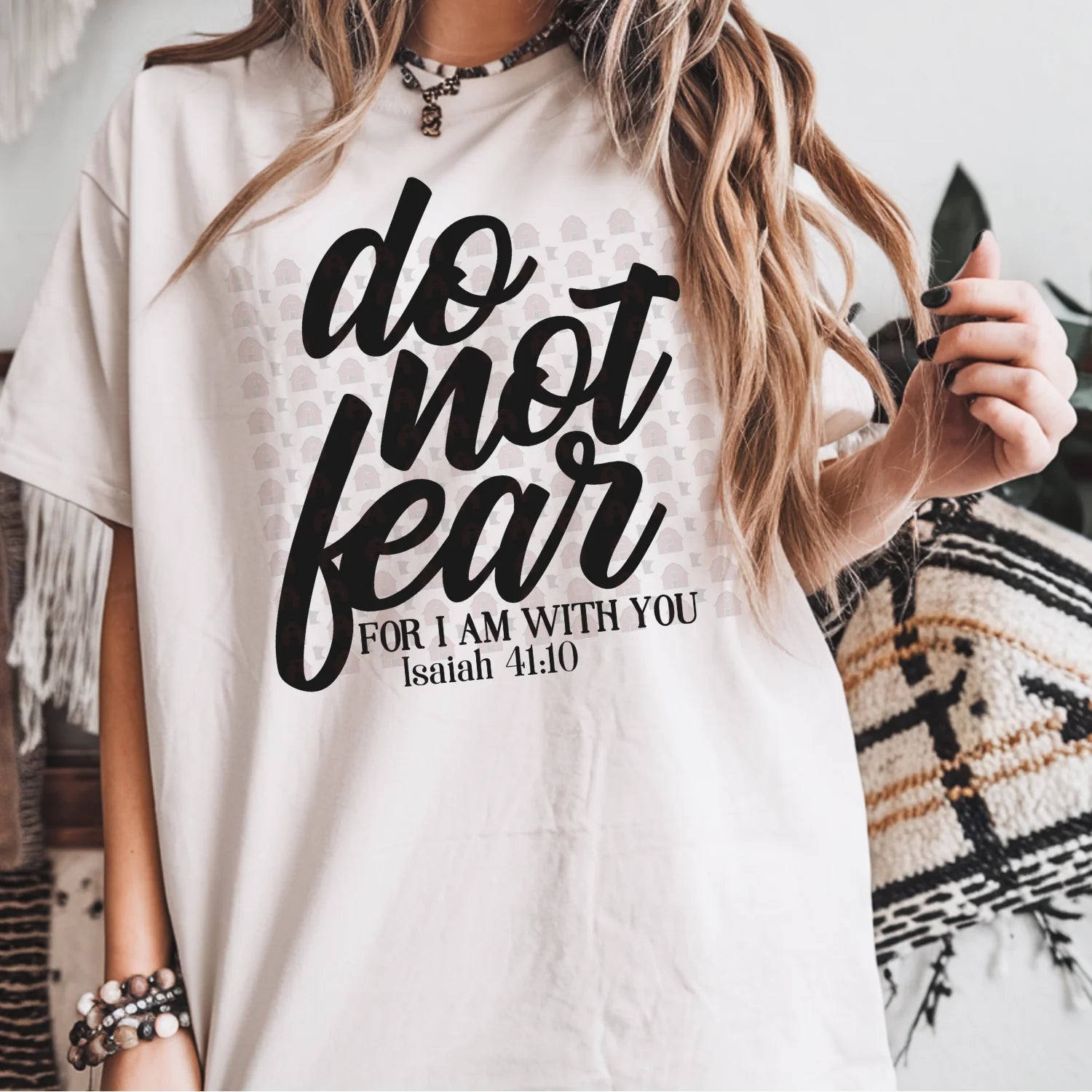 Do Not Fear For I Am With You in White