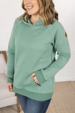 Load image into Gallery viewer, Tatum Textured Pullover Hoodie - Sea Green

