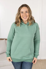 Load image into Gallery viewer, Tatum Textured Pullover Hoodie - Sea Green
