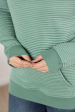 Load image into Gallery viewer, Tatum Textured Pullover Hoodie - Sea Green
