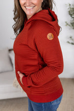 Load image into Gallery viewer, The Tatum Textured Pullover Hoodie in Rust
