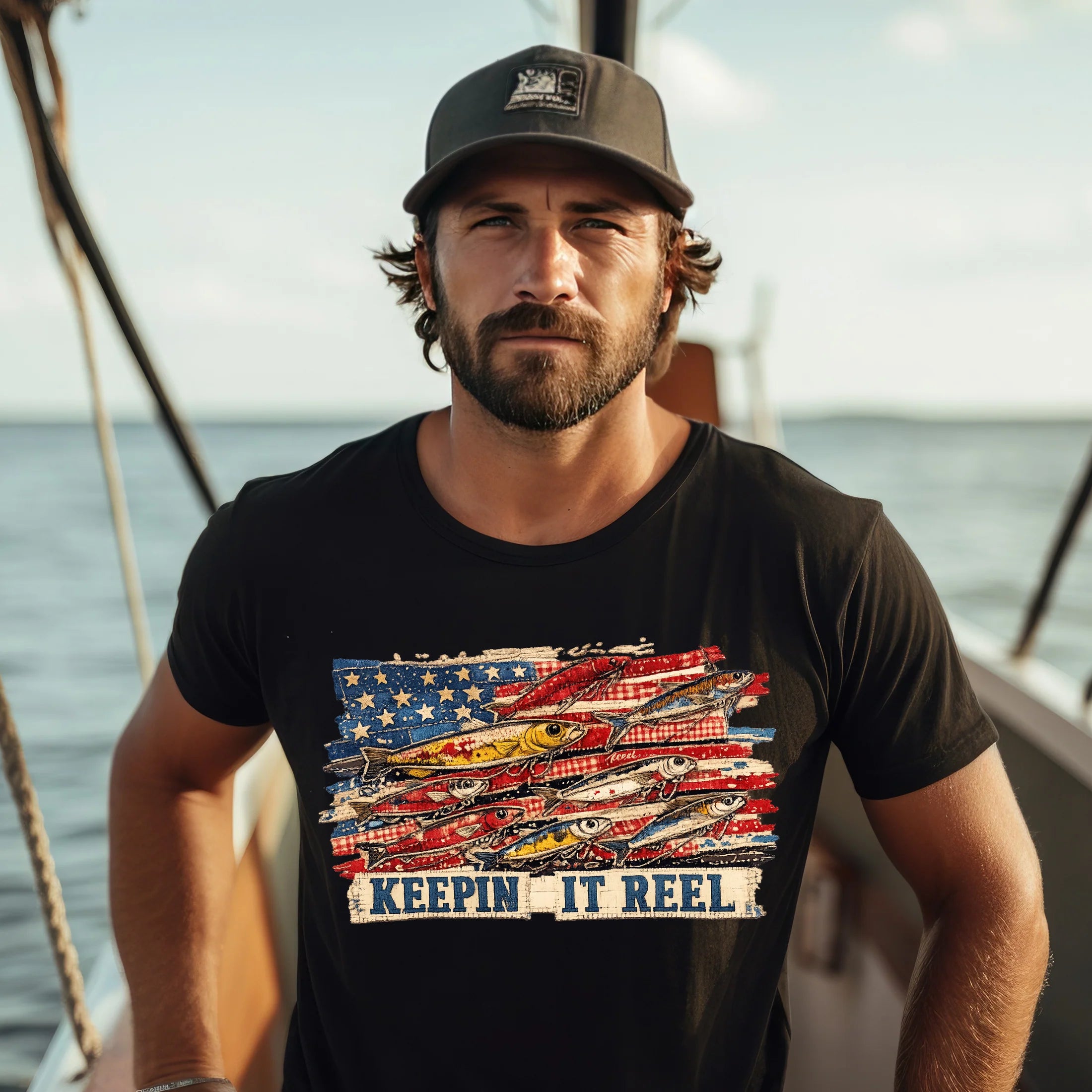 Flag Keepin It Reel Tee