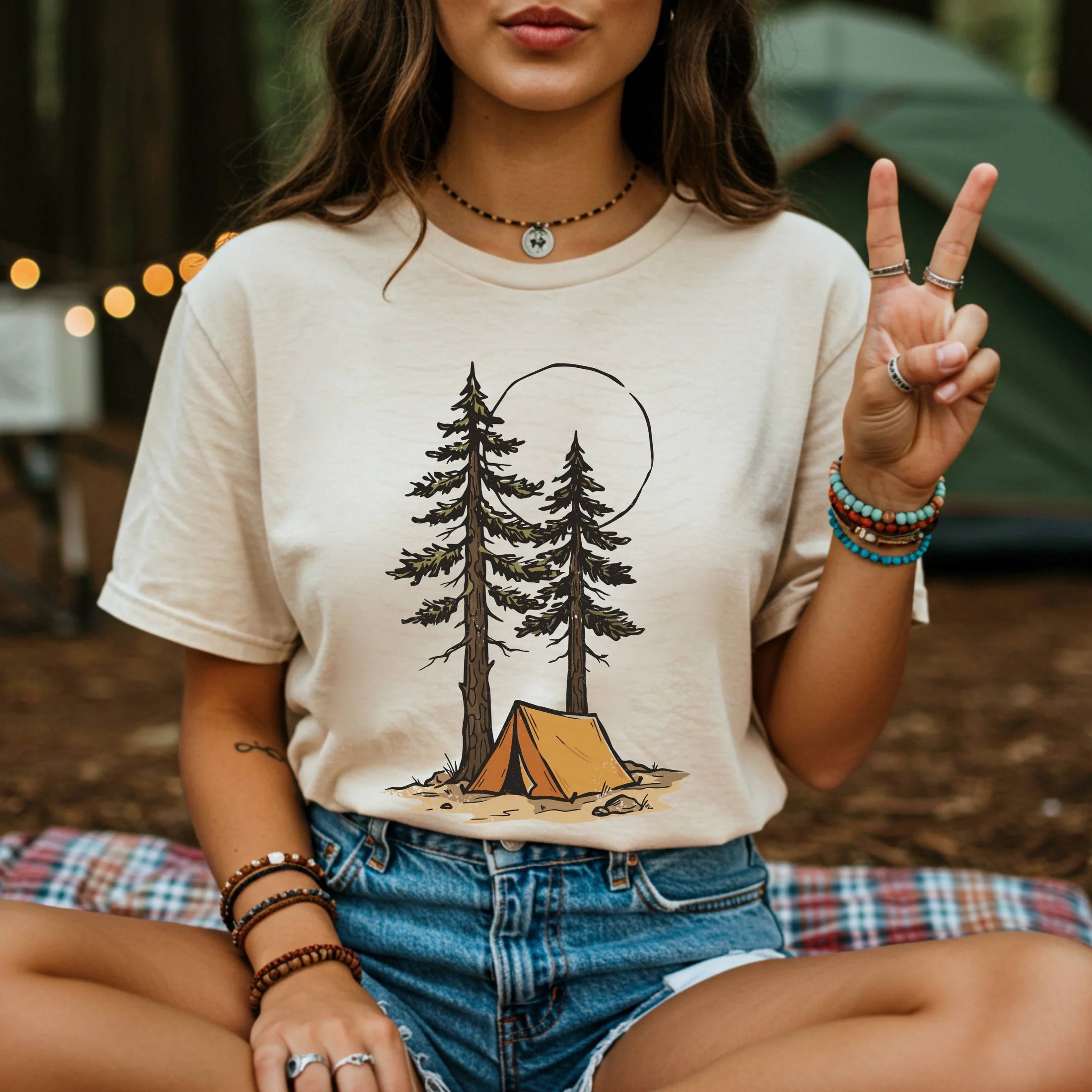 Tent Trees And Sun