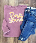 Pine Island Pullover in Pigment Maroon