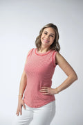 Morgan Micro Striped Tank - Red