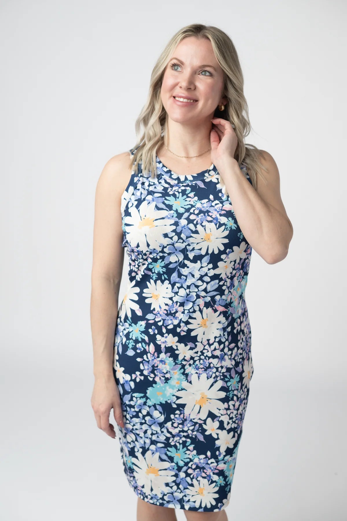 Mariah Ribbed Dress - Daisy Blues