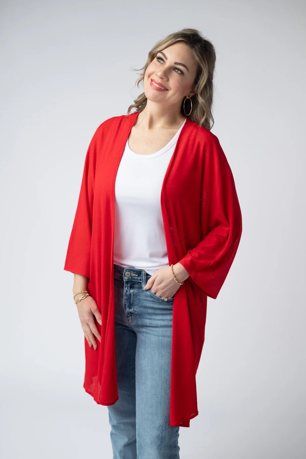 Ellie Cover-Up Kimono - Red