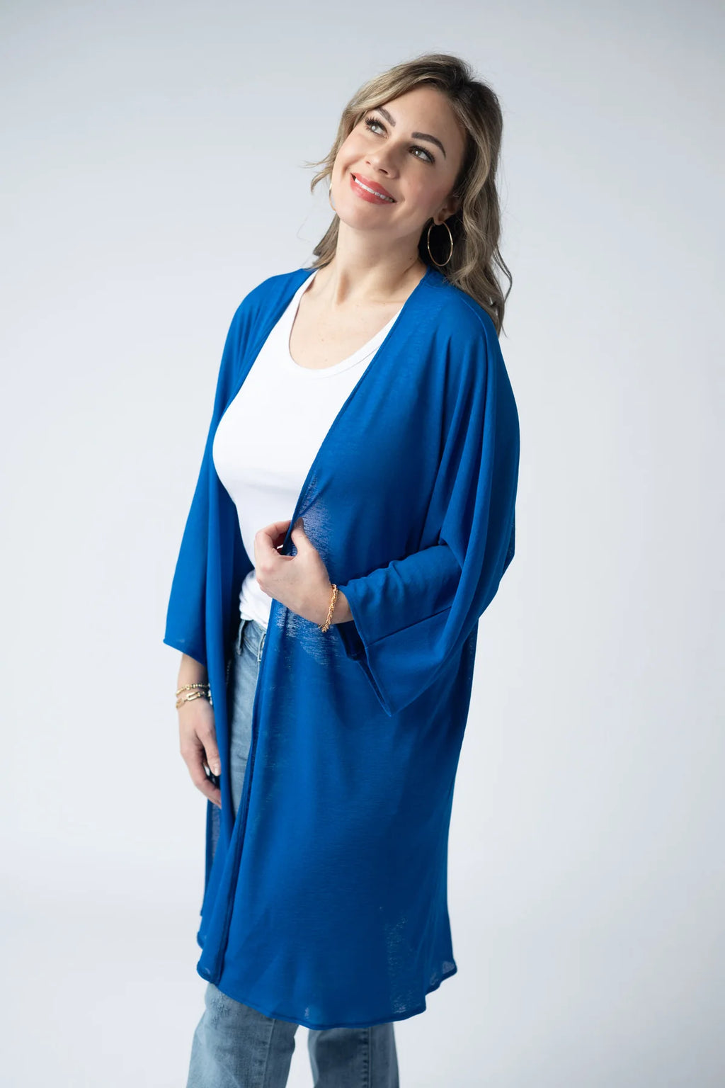 Ellie Cover-Up Kimono - Blue