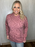 Load image into Gallery viewer, Dusty Rose Leopard Hoodie
