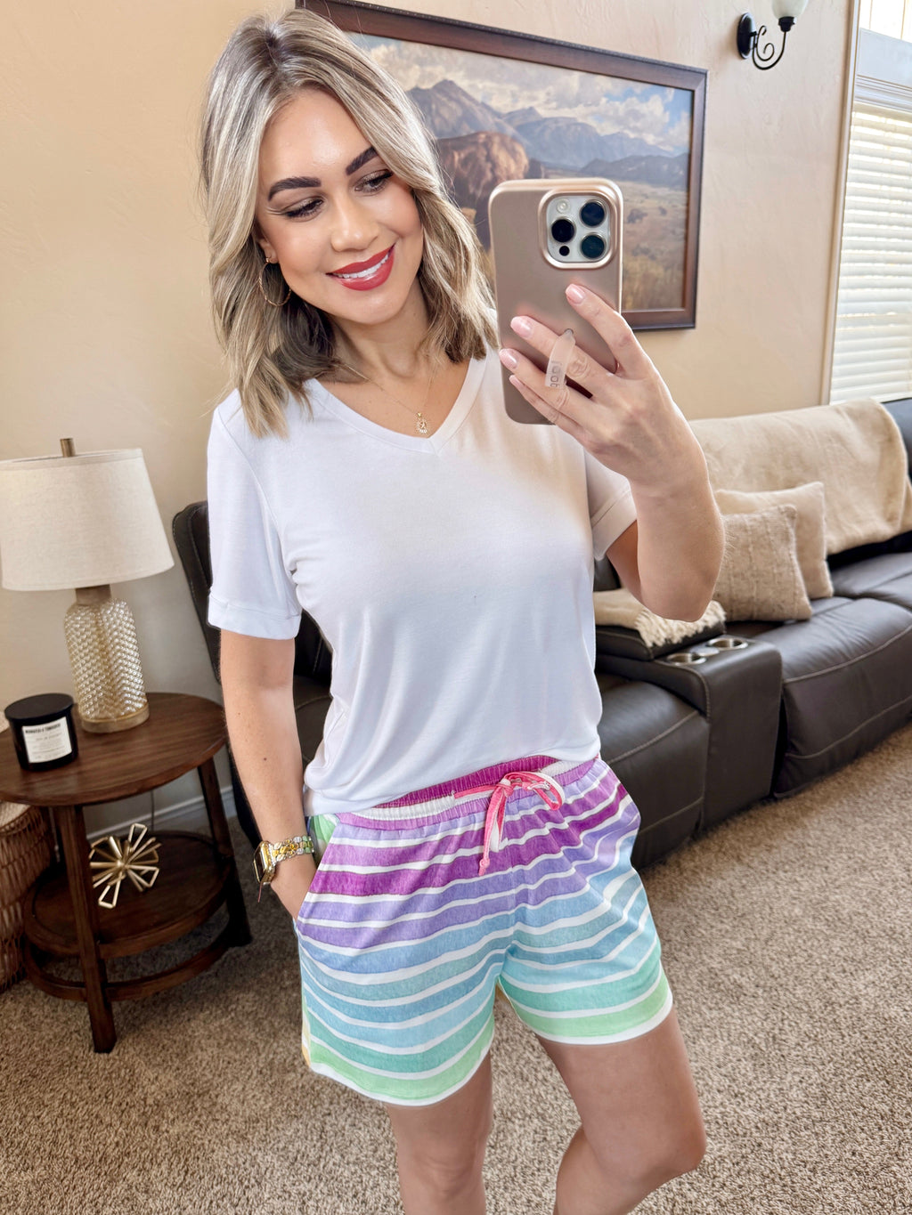 Jamie Shorts - Rainbow Stripes