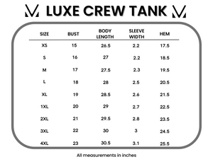 Luxe Crew Tank - Blue Leaf