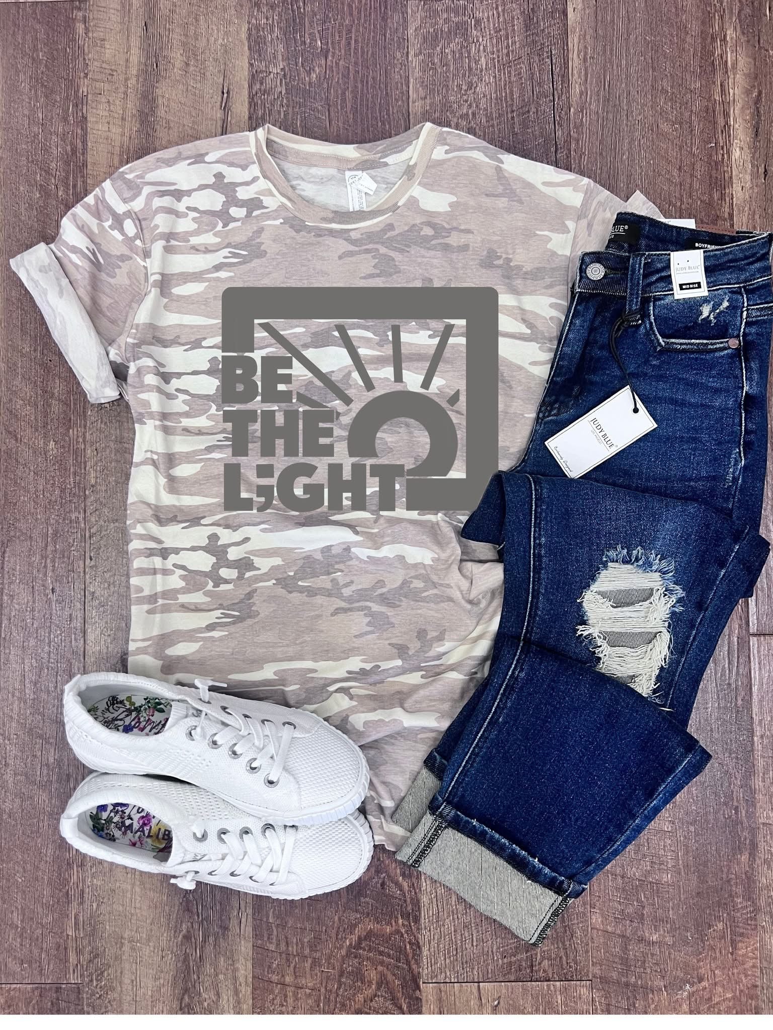 Be The L;ght Tee in Camo