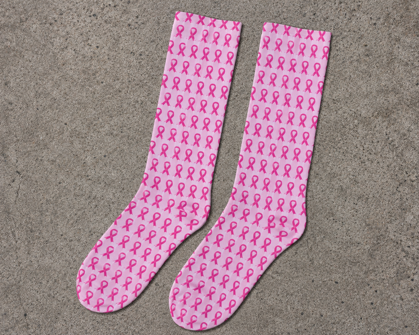 Breast Cancer Ribbon Compression Socks