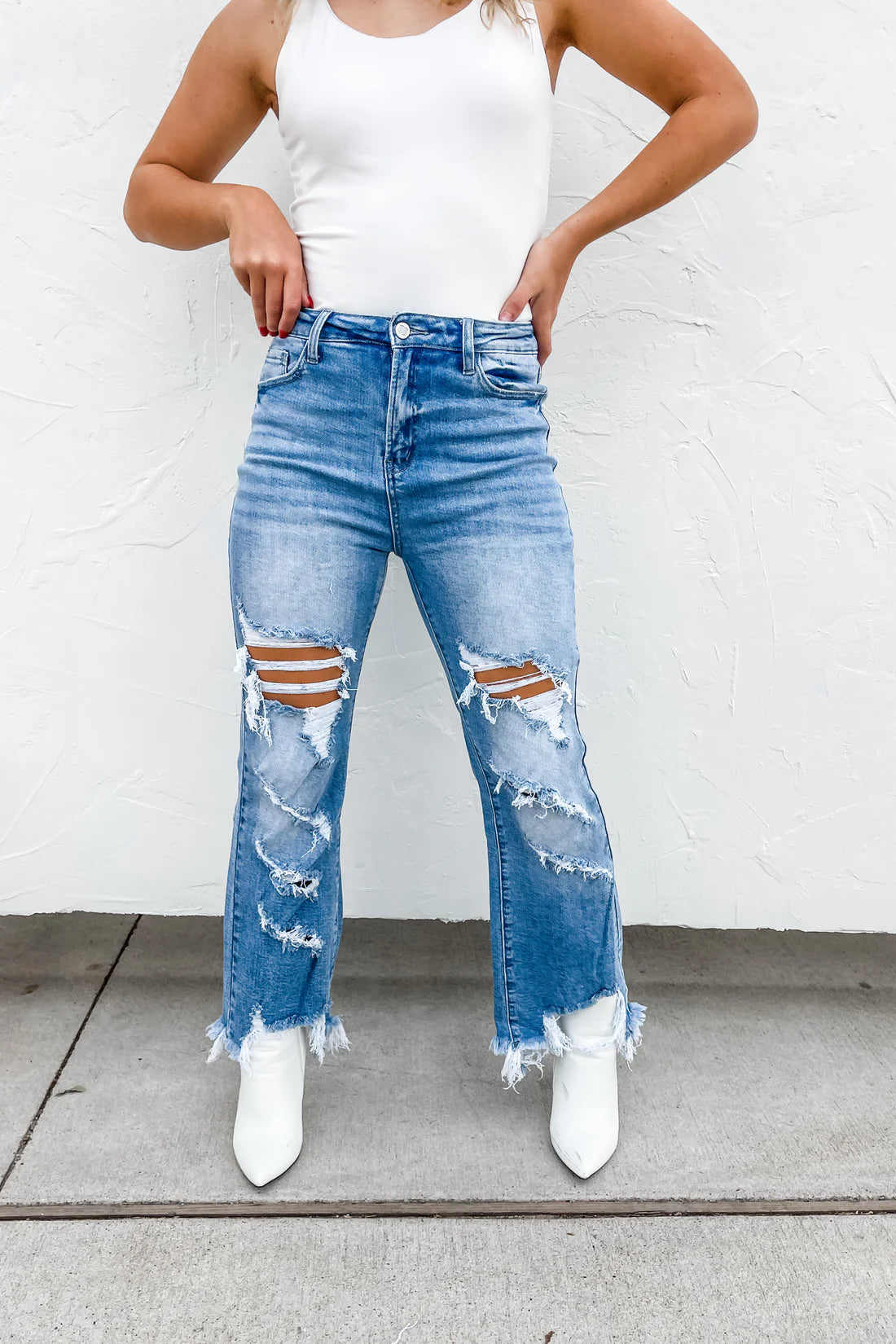 Urban Distressed Crop Jeans