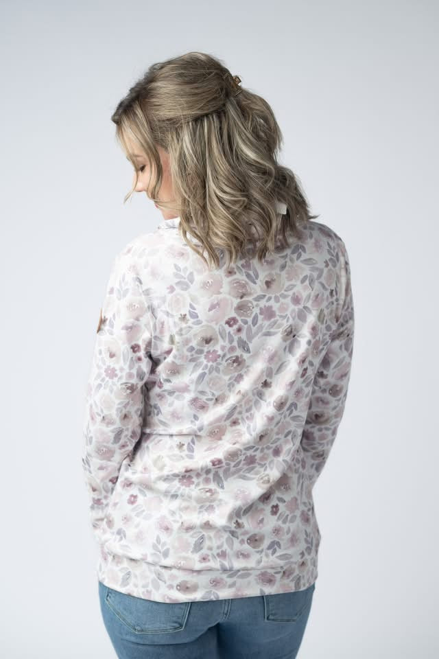Soft Funnel Neck - Blush Floral