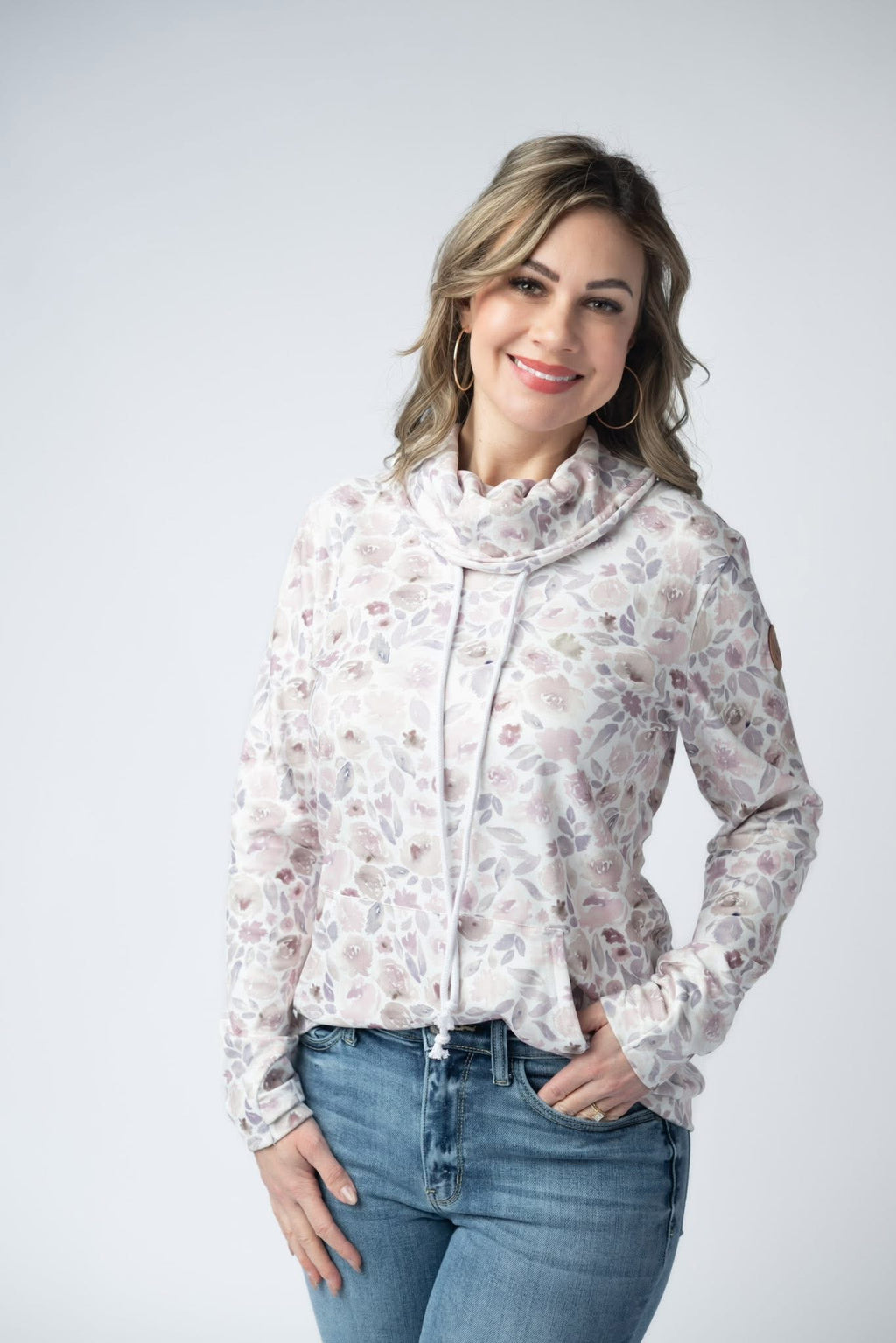 Soft Funnel Neck - Blush Floral