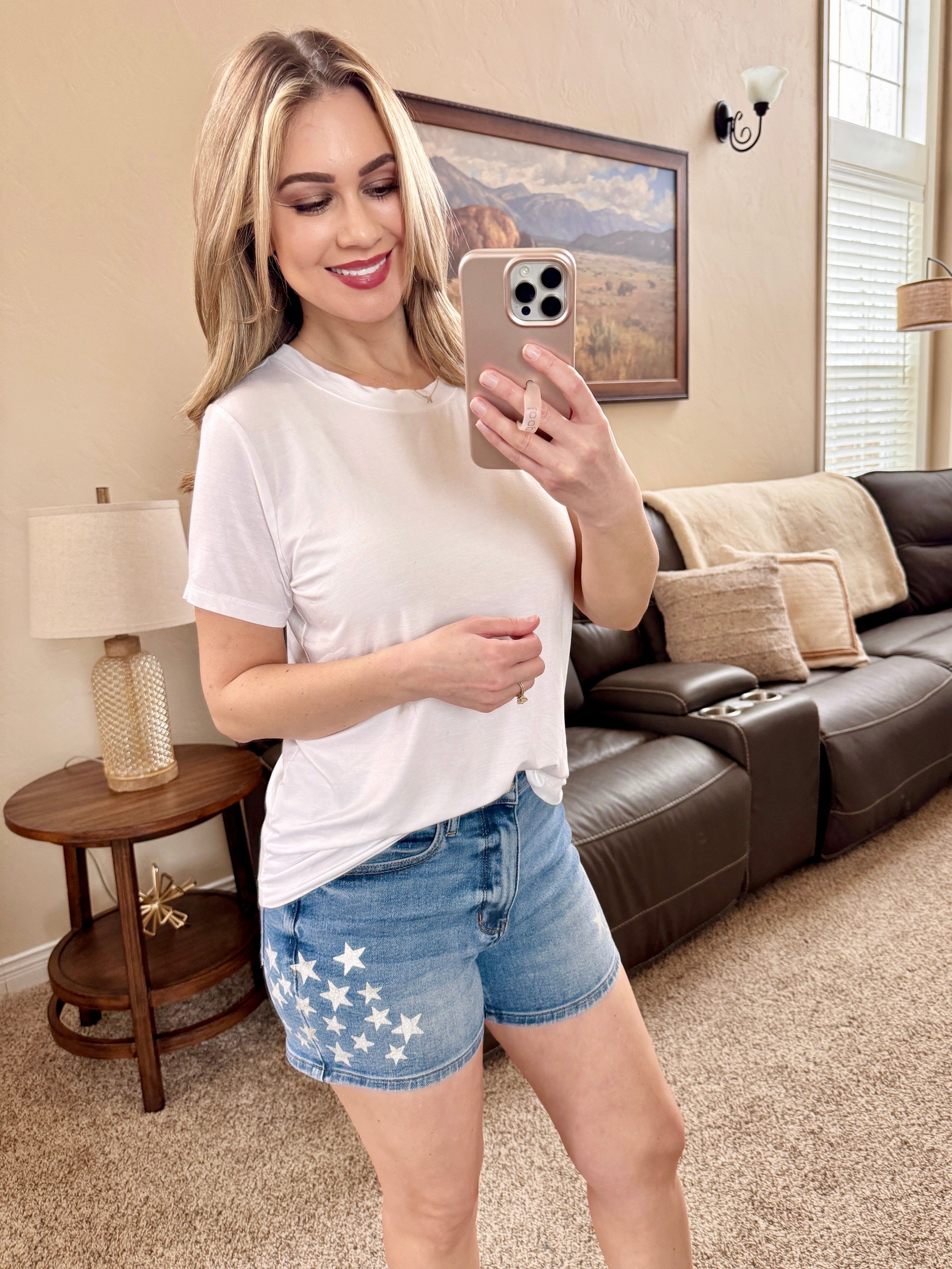 Classic White Modal Short Sleeve Top