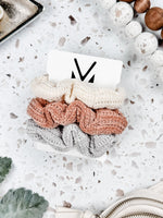 Load image into Gallery viewer, Chenille Scrunchie Trio
