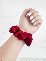 Load image into Gallery viewer, Velvet Scrunchie - Red
