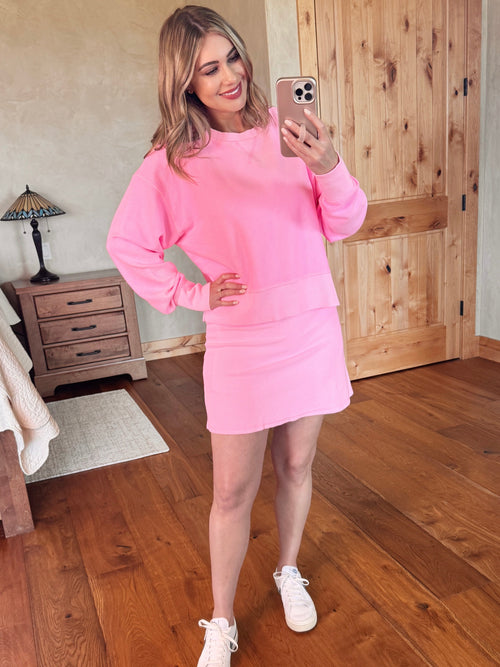 Corded Skort In Pink