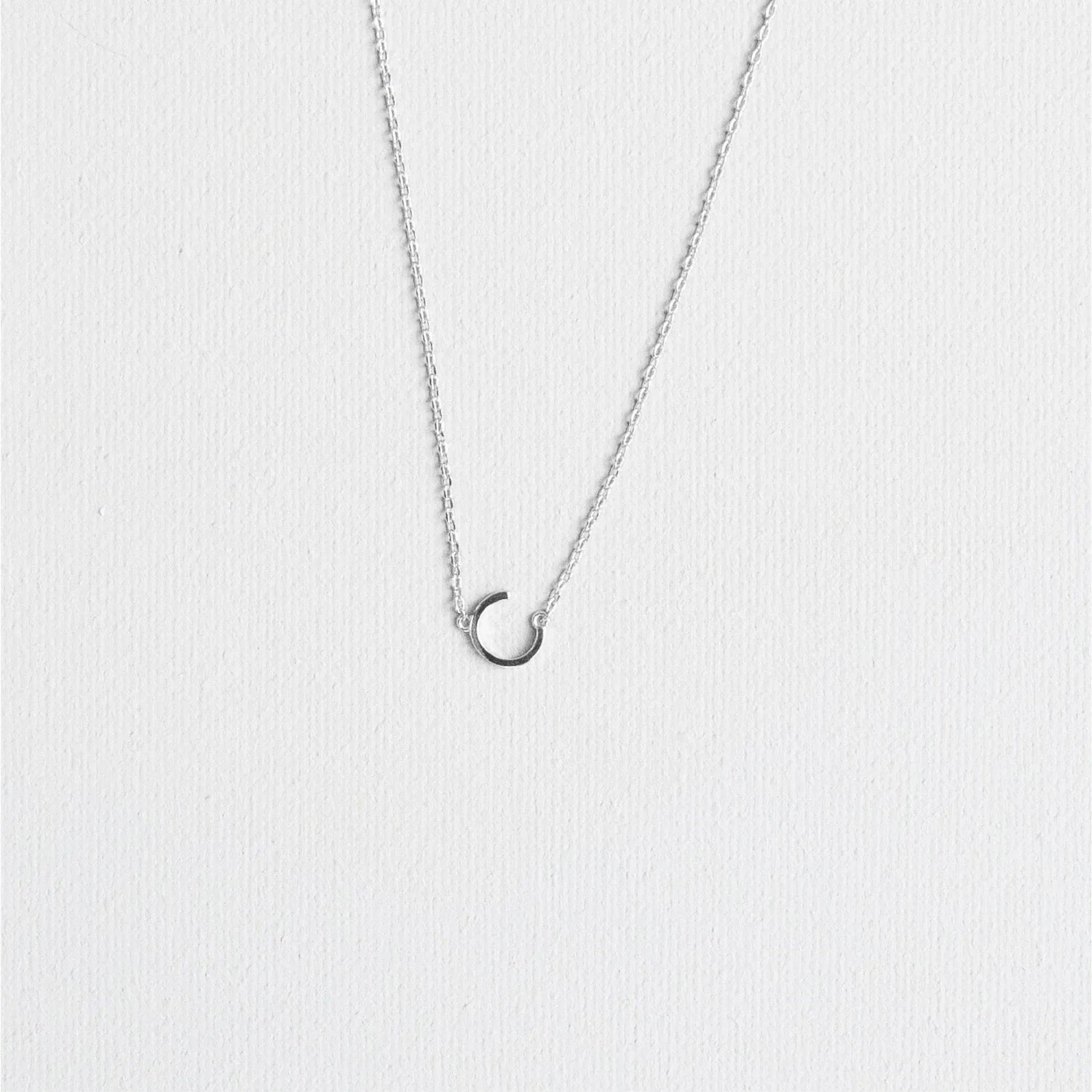 Initial Necklace Silver