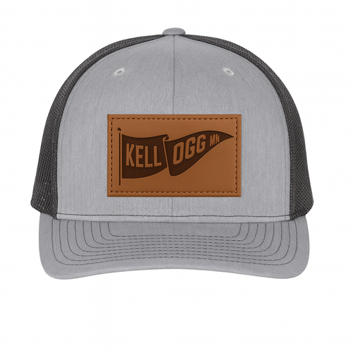 Discounted! Kellogg MN Snapback Leather Patch Hat