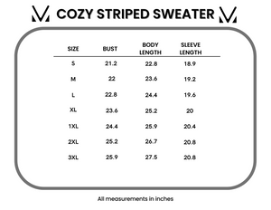 Cozy Striped Sweater - Black