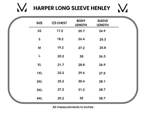 Harper Long Sleeve Henley - Black